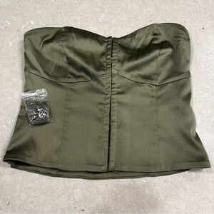 Elegant Olive Green Corset Top